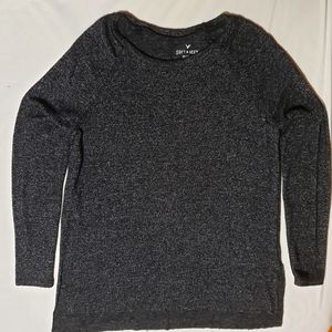 Crew Neck Sweater American Eagle M Blue Soft & Sexy Plush Tunic Pullover Soft